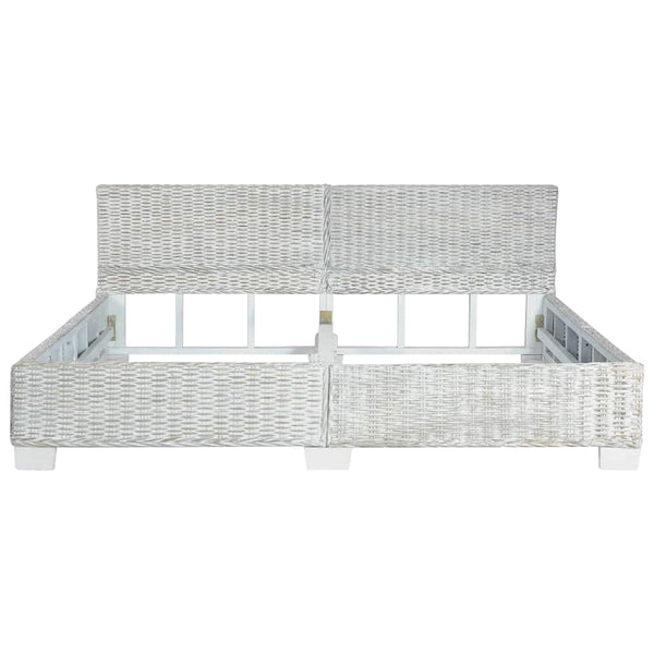 vidaXL Lit gris rotin naturel 180x200 cm