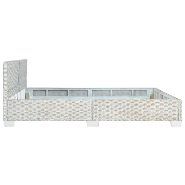 vidaXL Lit gris rotin naturel 180x200 cm
