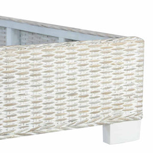vidaXL Lit gris rotin naturel 180x200 cm