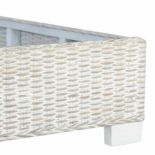vidaXL Lit gris rotin naturel 180x200 cm