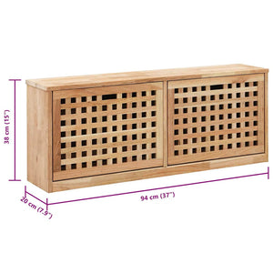 Schuhbank 94 x 20 x 38 cm Walnussholz Massiv