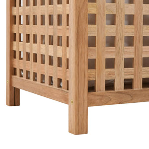 Wäschekorb 39x39x65 cm Massivholz Walnussholz