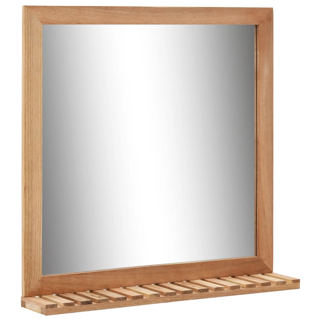 Badezimmerspiegel 60×12×62 cm Walnuss Massivholz
