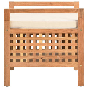 Sitzbank mit Stauraum 49×48×49 cm Walnuss Massivholz