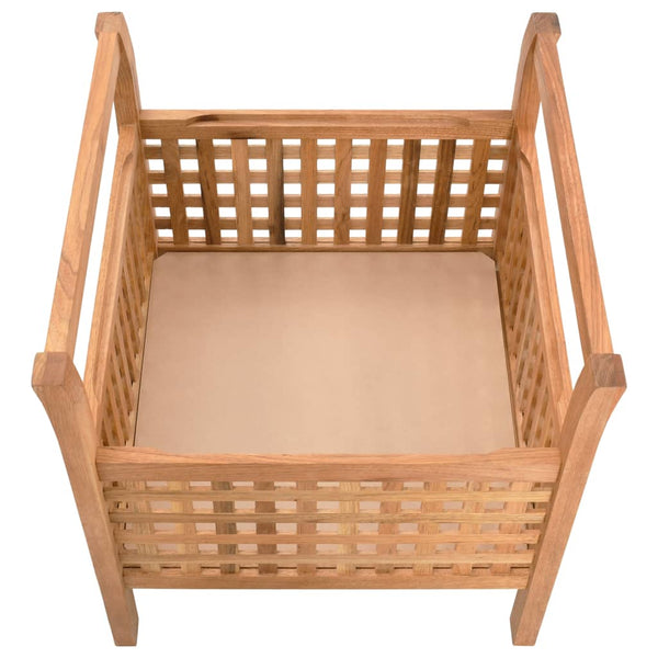 Sitzbank mit Stauraum 49×48×49 cm Walnuss Massivholz
