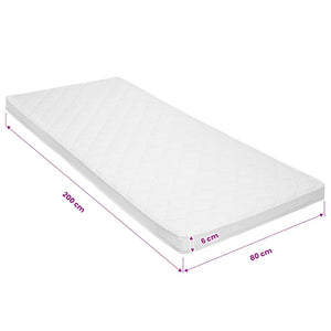 Matratzenauflage 80 x 200 cm Kaltschaum Ei-Profil 6 cm