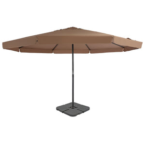 Sonnenschirm mit Tragbarem Sonnenschirmständer Taupe