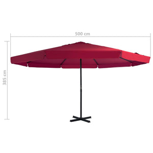 Sonnenschirm mit Tragbarem Sonnenschirmständer Rot