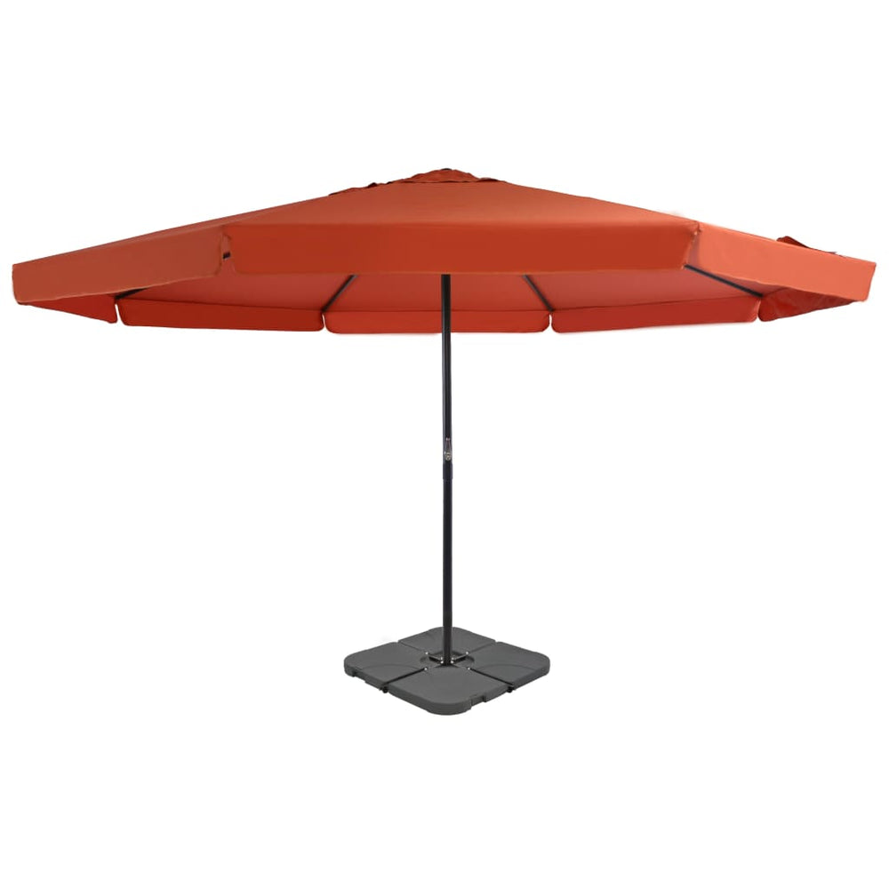 vidaXL Parasol with Portable Parasol Base Terracotta