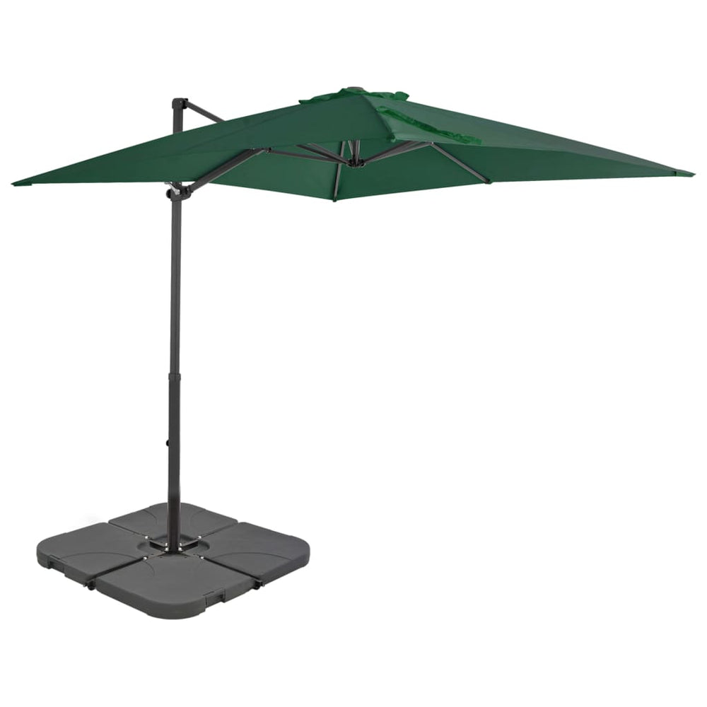 vidaXL Parasol with Portable Parasol Stand Green