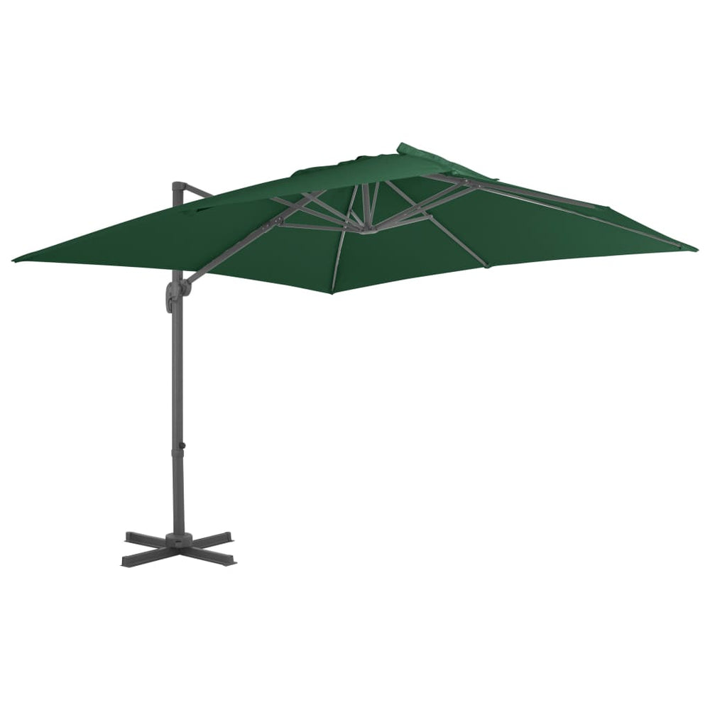 vidaXL Parasol with Portable Parasol Stand Green