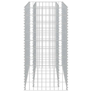 Gabionen-Hochbeet Verzinkter Stahl 90×50×100 cm