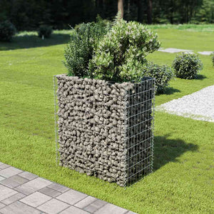 Gabionen-Hochbeet Verzinkter Stahl 90×50×100 cm