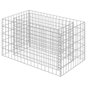 Gabionen-Hochbeet Verzinkter Stahl 90×50×50 cm