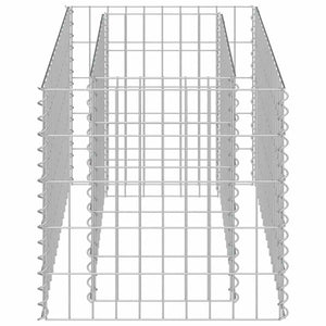 Gabionen-Hochbeet Verzinkter Stahl 90×50×50 cm