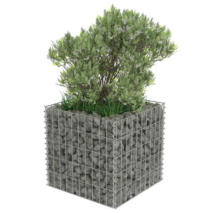 Gabionen-Hochbeet Verzinkter Stahl 50×50×50 cm