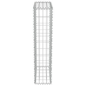 Gabionenwand mit Abdeckung Verzinkter Stahl 50×20×100 cm