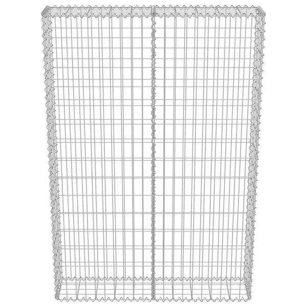 Gabionenwand mit Abdeckung Verzinkter Stahl 100×20×150 cm