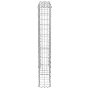 Gabionenwand mit Abdeckung Verzinkter Stahl 100×20×150 cm
