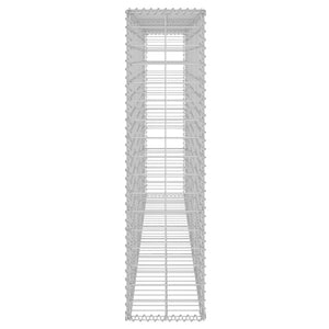 Gabionenwand mit Abdeckung Verzinkter Stahl 200×20×85 cm