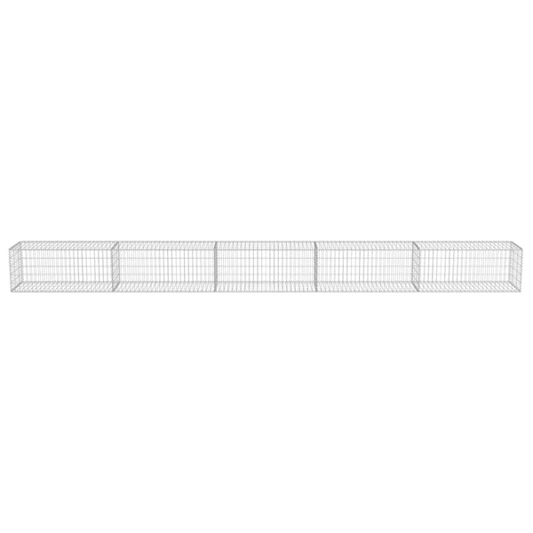 Gabionenwand mit Abdeckung Verzinkter Stahl 600×50×50 cm