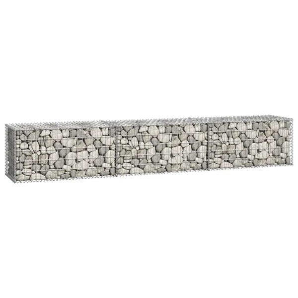 Gabionenwand mit Abdeckung 300×50×50 cm Verzinkter Stahl
