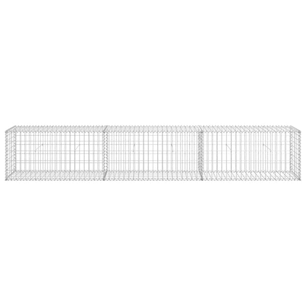 Gabionenwand mit Abdeckung 300×50×50 cm Verzinkter Stahl