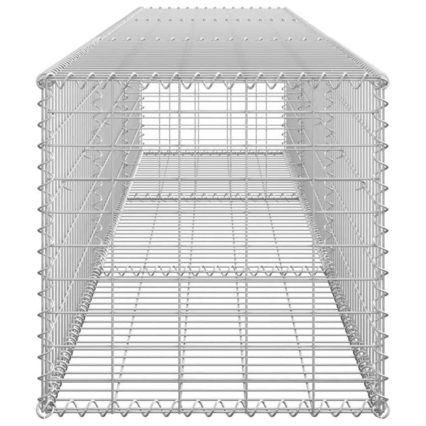 Gabionenwand mit Abdeckung 300×50×50 cm Verzinkter Stahl