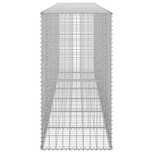 Gabionenwand mit Abdeckung Verzinkter Stahl 300×50×100 cm