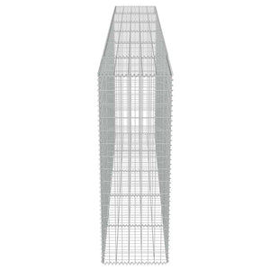 Gabionenwand mit Abdeckung Verzinkter Stahl 300×50×150 cm