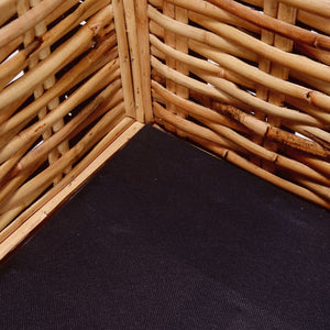 vidaXL Canapé de jardin 3 places en rotin naturel