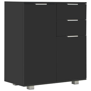 Sideboard Hochglanz-Schwarz 71x35x80 cm Holzwerkstoff
