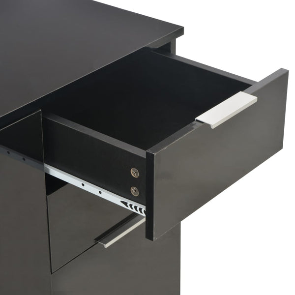 Sideboard Hochglanz-Schwarz 71x35x80 cm Holzwerkstoff