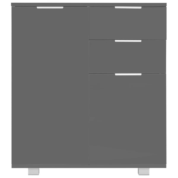Sideboard Hochglanz-Grau 71x35x80 cm Holzwerkstoff