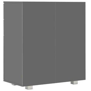 Sideboard Hochglanz-Grau 71x35x80 cm Holzwerkstoff