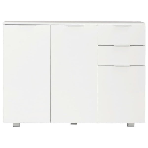 Sideboard Hochglanz-Weiß 107x35x80,5 cm