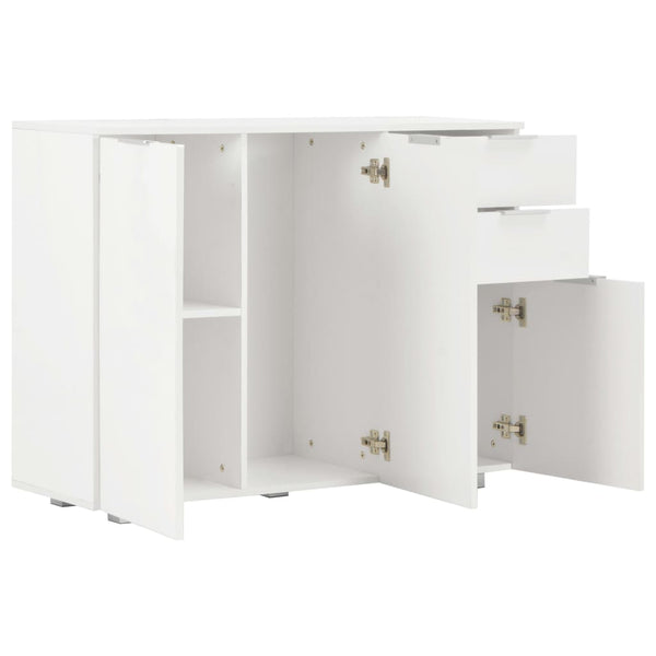 Sideboard Hochglanz-Weiß 107x35x80,5 cm