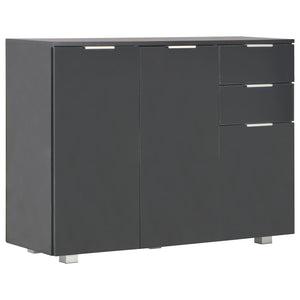 Sideboard Hochglanz-Schwarz 107x35x80,5 cm