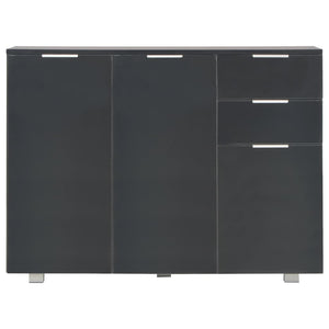 Sideboard Hochglanz-Schwarz 107x35x80,5 cm