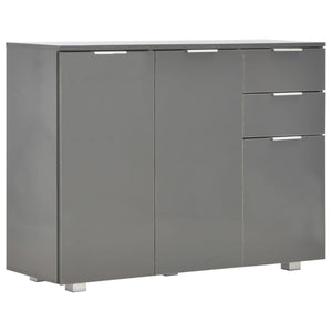 vidaXL Bahut gris brillant 107x35x80,5 cm