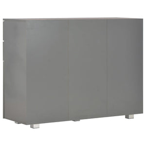 vidaXL Bahut gris brillant 107x35x80,5 cm