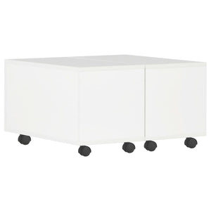 Couchtisch Hochglanz-Weiß 60x60x35 cm Spanplatte