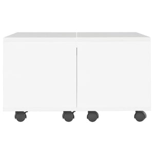 Couchtisch Hochglanz-Weiß 60x60x35 cm Spanplatte