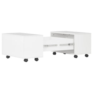 vidaXL Table basse Blanc brillant 60x60x35 cm Aggloméré