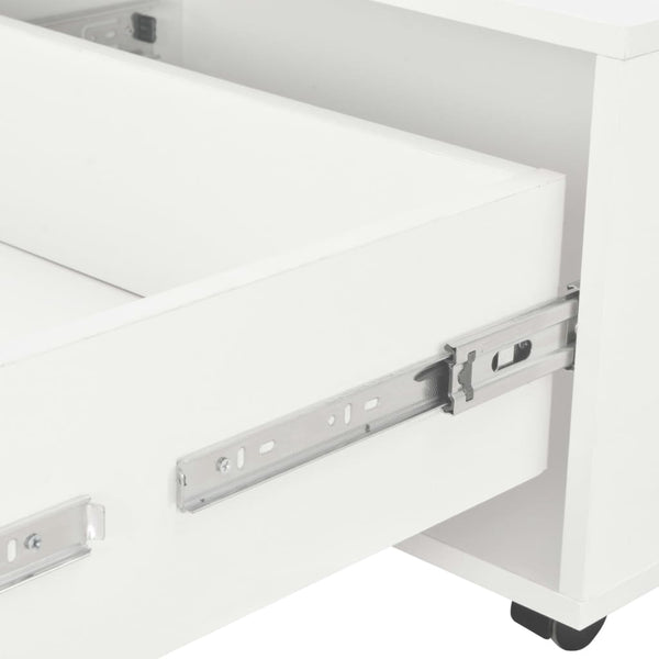 vidaXL Table basse Blanc brillant 60x60x35 cm Aggloméré