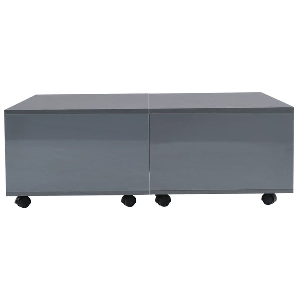 Couchtisch Hochglanz-Grau 100x100x35 cm