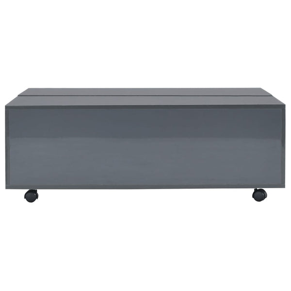 Couchtisch Hochglanz-Grau 100x100x35 cm