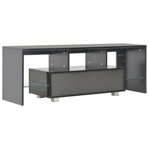 Meuble TV vidaXL avec lumières LED noir brillant 130x35x45 cm