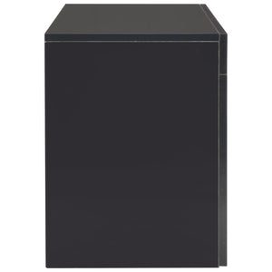 TV-Schrank mit LED-Leuchten Hochglanz-Schwarz 130x35x45 cm