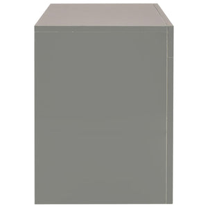 TV-Schrank mit LED-Leuchten Hochglanz-Grau 130x35x45 cm
